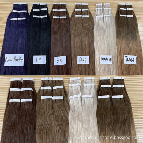 wholesale natural hair extension human vendors cuticle aligned virgin tape in hair extensions remy hair extension tape best